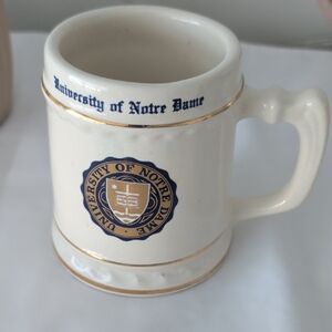 Vintage University of Notre Dame Cream Mug